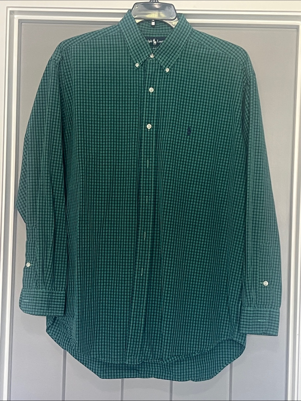 Ralph Lauren Green Check Button-Down Shirt